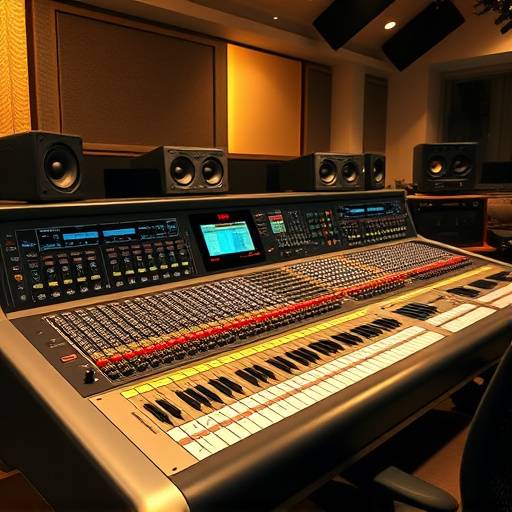 Detailed view of the SSL AWS 900+ SE Analog Workstation mixing console