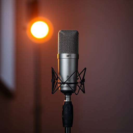 Neumann U87 Microphone on a stand